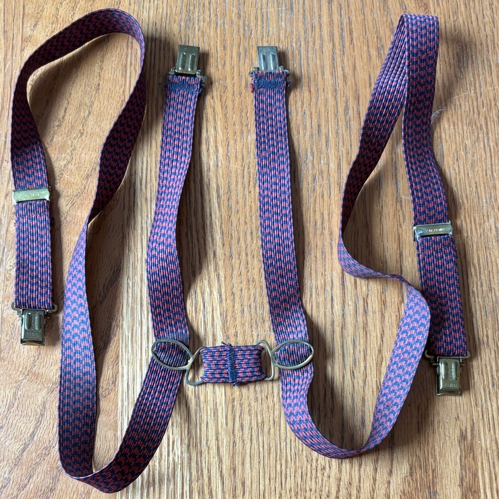 Vintage Pioneer Patterned Suspenders